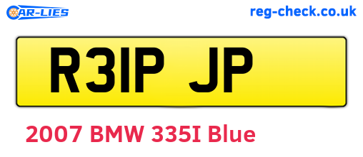 R31PJP are the vehicle registration plates.