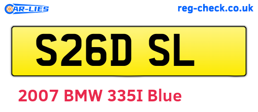 S26DSL are the vehicle registration plates.