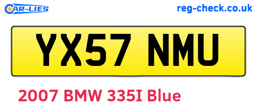 YX57NMU are the vehicle registration plates.