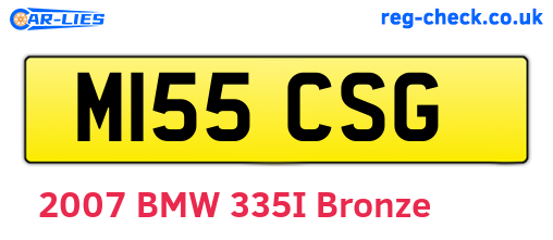 M155CSG are the vehicle registration plates.