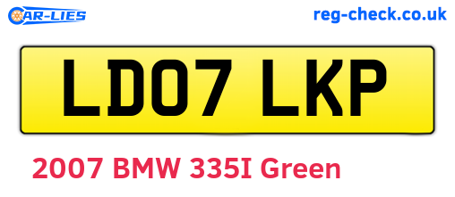 LD07LKP are the vehicle registration plates.
