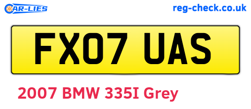 FX07UAS are the vehicle registration plates.