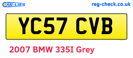 YC57CVB are the vehicle registration plates.