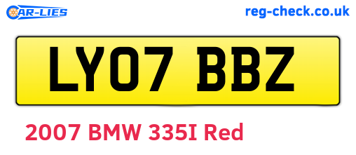 LY07BBZ are the vehicle registration plates.