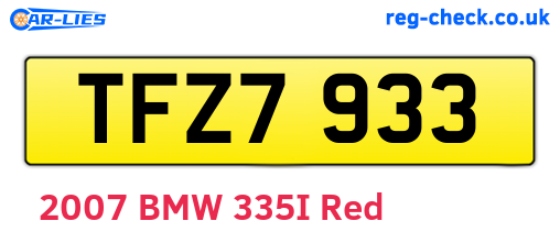 TFZ7933 are the vehicle registration plates.