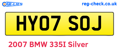 HY07SOJ are the vehicle registration plates.