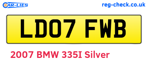 LD07FWB are the vehicle registration plates.