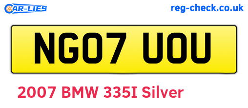 NG07UOU are the vehicle registration plates.