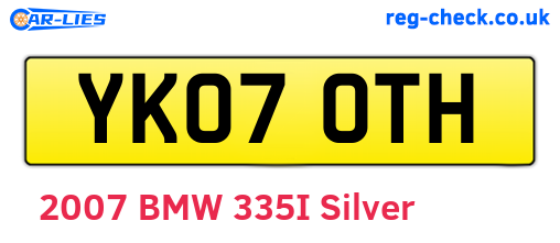 YK07OTH are the vehicle registration plates.
