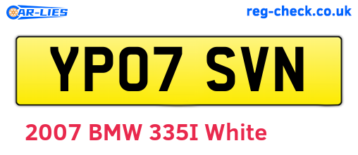YP07SVN are the vehicle registration plates.