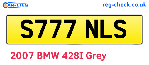 S777NLS are the vehicle registration plates.