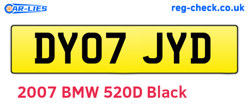 DY07JYD are the vehicle registration plates.