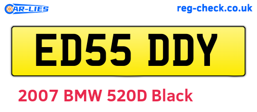 ED55DDY are the vehicle registration plates.