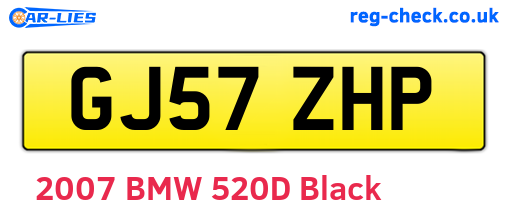 GJ57ZHP are the vehicle registration plates.