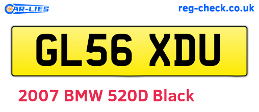 GL56XDU are the vehicle registration plates.