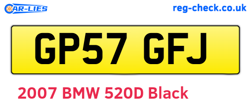 GP57GFJ are the vehicle registration plates.