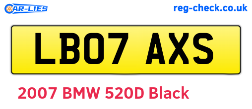 LB07AXS are the vehicle registration plates.