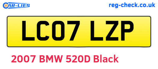 LC07LZP are the vehicle registration plates.