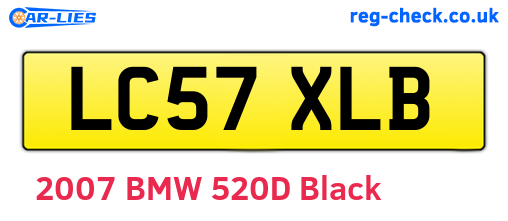 LC57XLB are the vehicle registration plates.