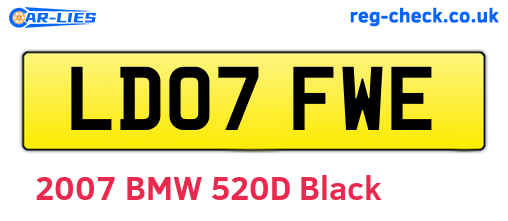 LD07FWE are the vehicle registration plates.