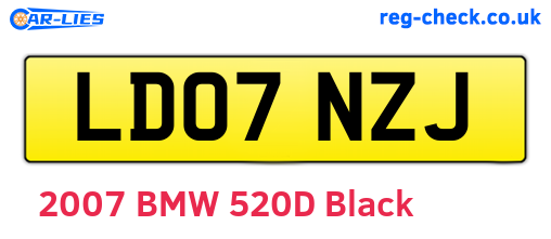 LD07NZJ are the vehicle registration plates.