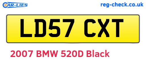 LD57CXT are the vehicle registration plates.