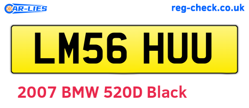 LM56HUU are the vehicle registration plates.