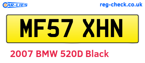 MF57XHN are the vehicle registration plates.
