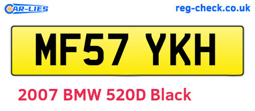 MF57YKH are the vehicle registration plates.