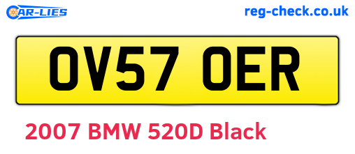 OV57OER are the vehicle registration plates.
