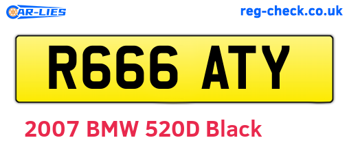 R666ATY are the vehicle registration plates.