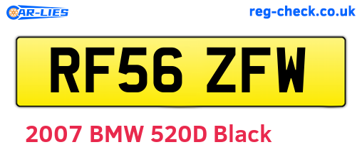 RF56ZFW are the vehicle registration plates.