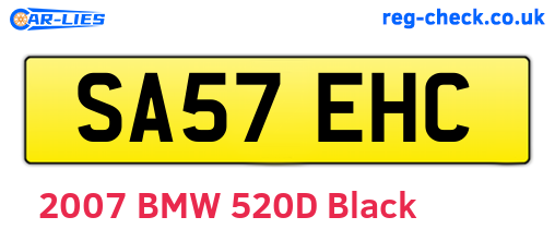SA57EHC are the vehicle registration plates.