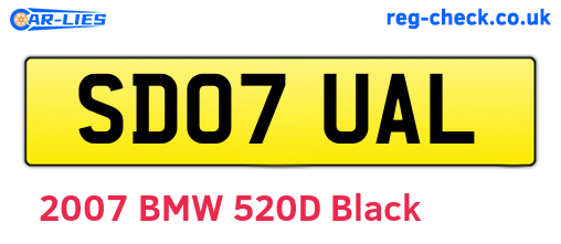 SD07UAL are the vehicle registration plates.