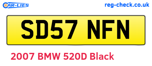 SD57NFN are the vehicle registration plates.