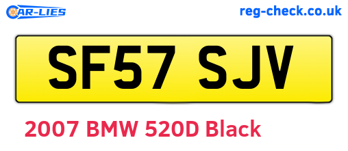 SF57SJV are the vehicle registration plates.