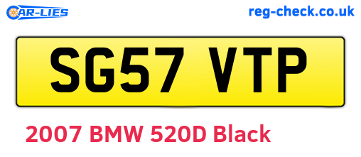 SG57VTP are the vehicle registration plates.