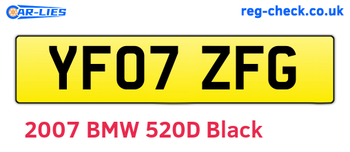 YF07ZFG are the vehicle registration plates.