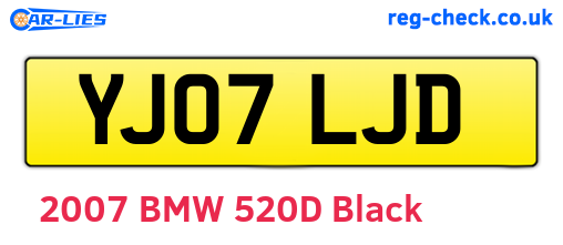 YJ07LJD are the vehicle registration plates.