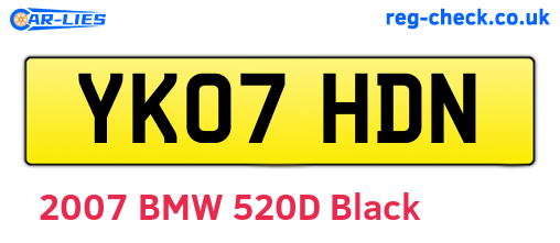 YK07HDN are the vehicle registration plates.