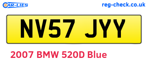 NV57JYY are the vehicle registration plates.