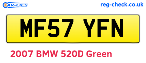 MF57YFN are the vehicle registration plates.