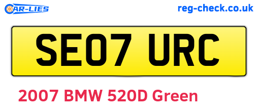 SE07URC are the vehicle registration plates.
