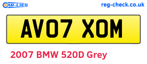 AV07XOM are the vehicle registration plates.