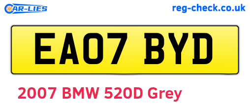 EA07BYD are the vehicle registration plates.