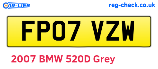 FP07VZW are the vehicle registration plates.