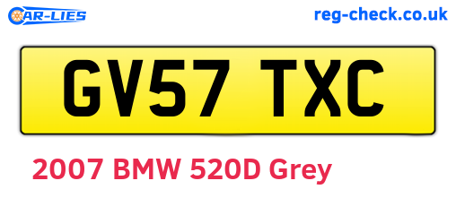 GV57TXC are the vehicle registration plates.