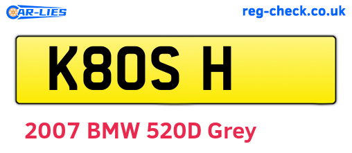 K8OSH are the vehicle registration plates.