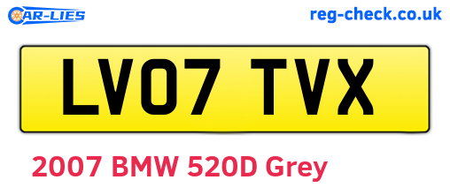 LV07TVX are the vehicle registration plates.