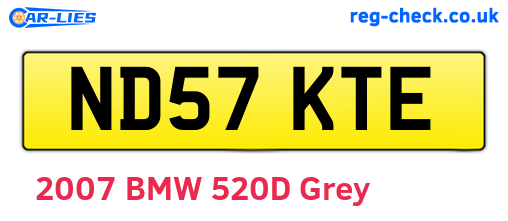 ND57KTE are the vehicle registration plates.